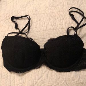 Black lace bra